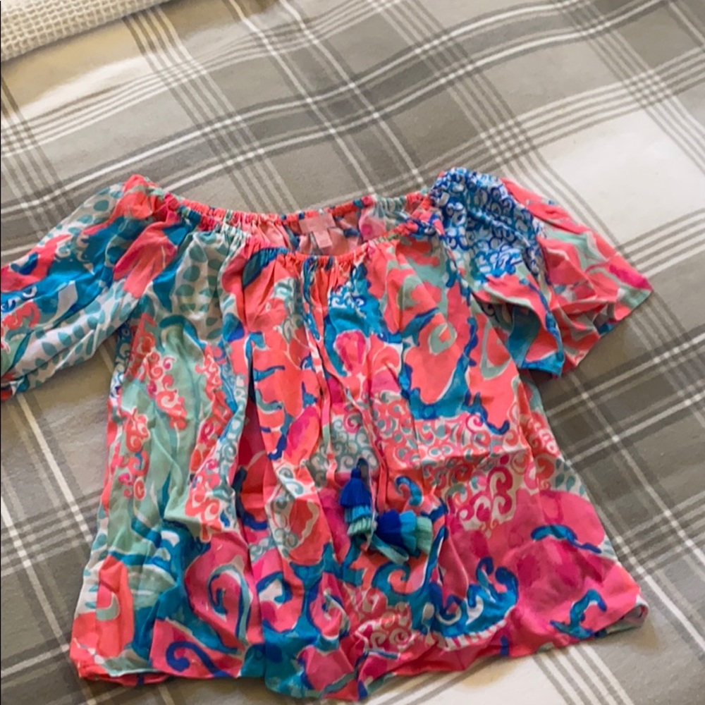 Lilly Pulitzer off the shoulder blouse